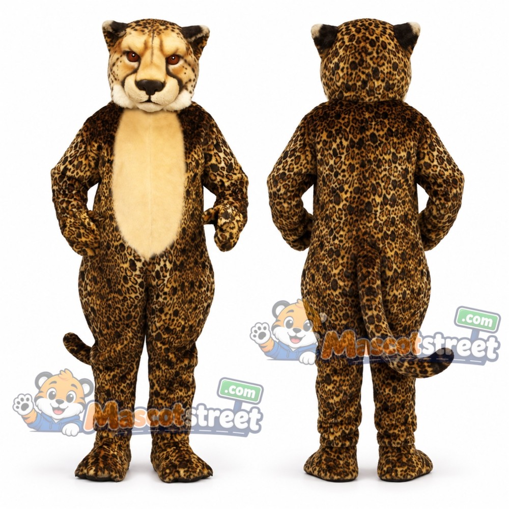 Cheetah Mascot Costume Cheetah Mascot Costume