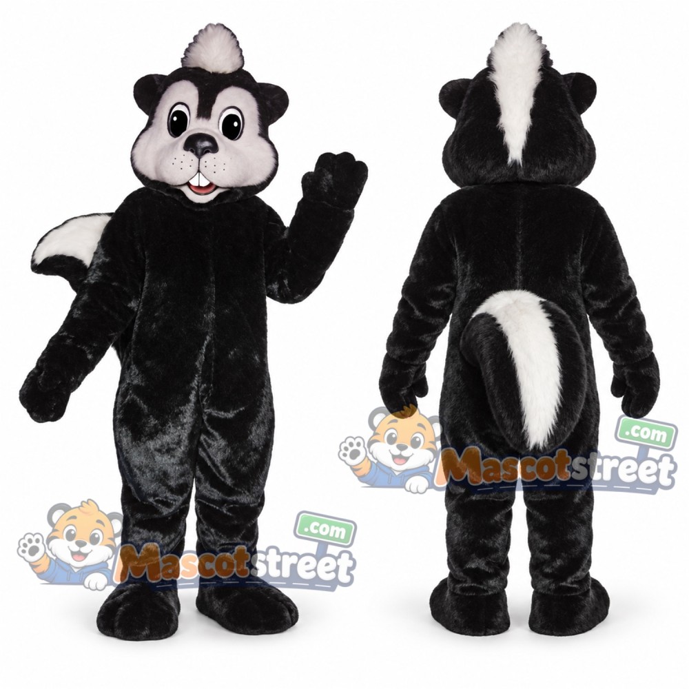 Black and White Skunk Mascot Costume Black and White Skunk Mascot Costume