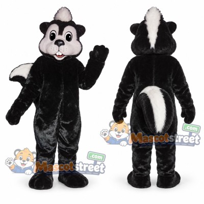 Black and White Skunk Mascot Costume Black and White Skunk Mascot Costume