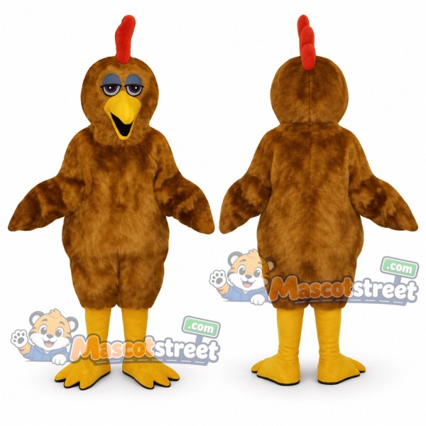 Brown Rooster Mascot Costume