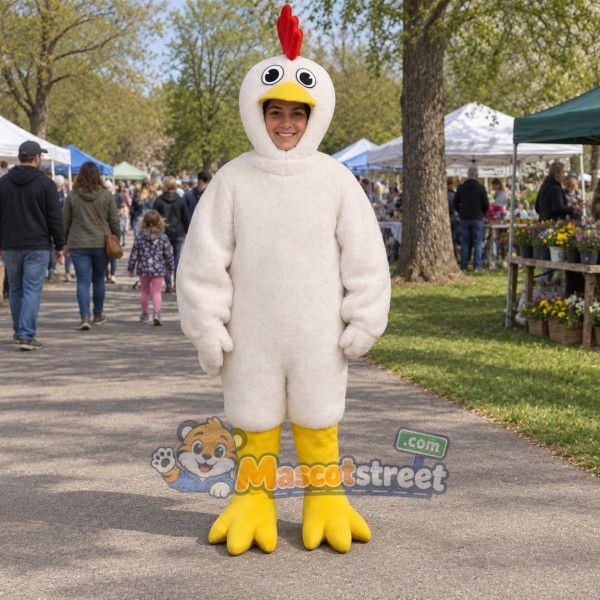 White Chicken Mascot Costume