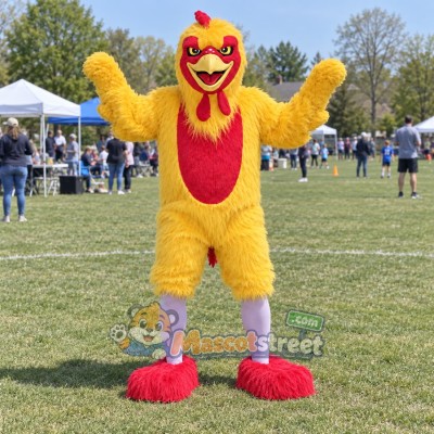 Yellow Chicken Mascot Costume Yellow Chicken Mascot Costume