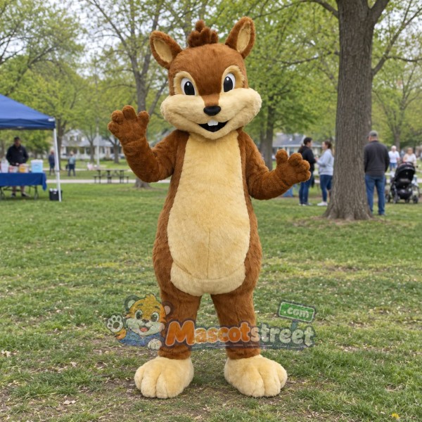 Brown Chipmunk Mascot Costume