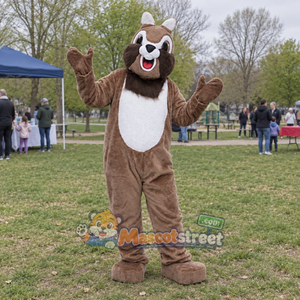 Brown Chipmunk Mascot Costume Brown Chipmunk Mascot Costume