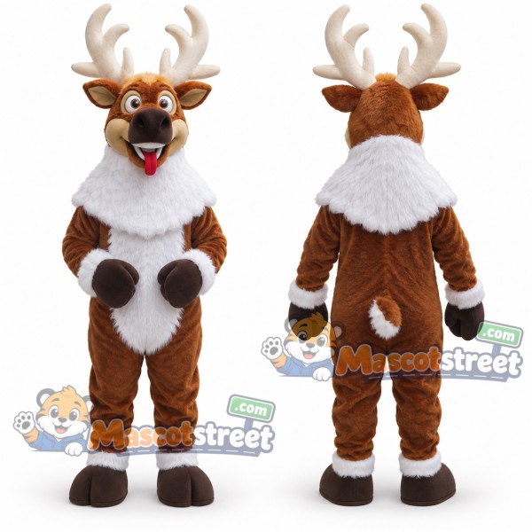 Brown Reindeer Mascot Costume