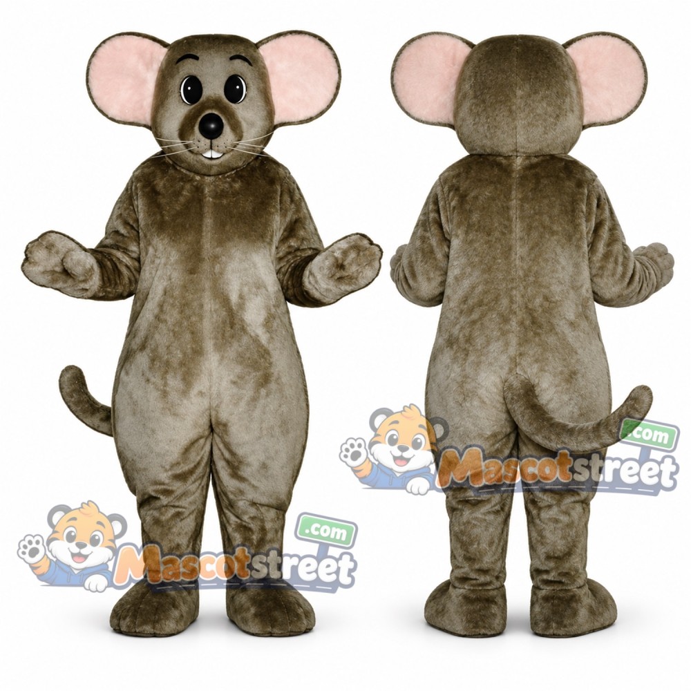 Gray Mouse Mascot Costume Gray Mouse Mascot Costume