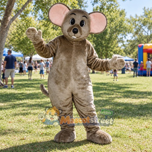 Gray Mouse Mascot Costume