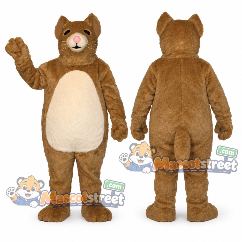 Brown Hamster Mascot Costume Brown Hamster Mascot Costume