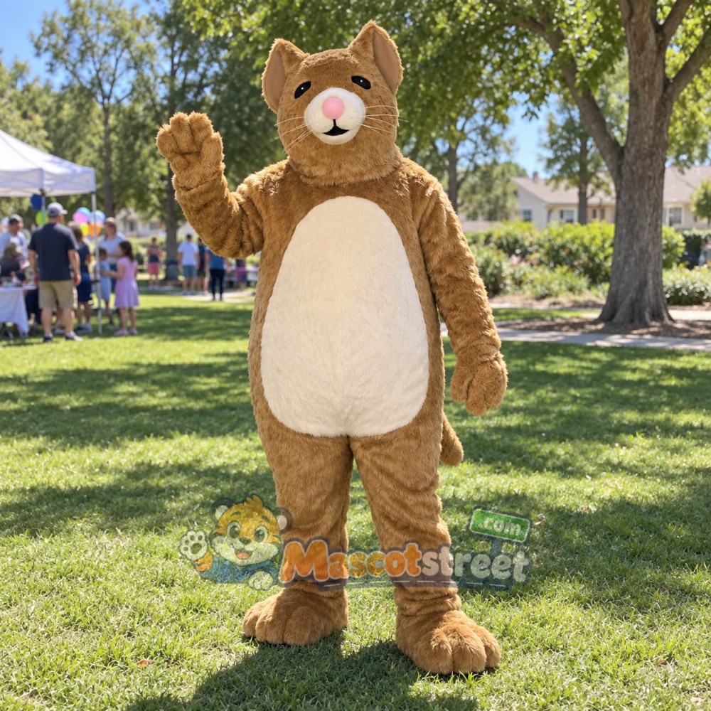 Brown Hamster Mascot Costume Brown Hamster Mascot Costume