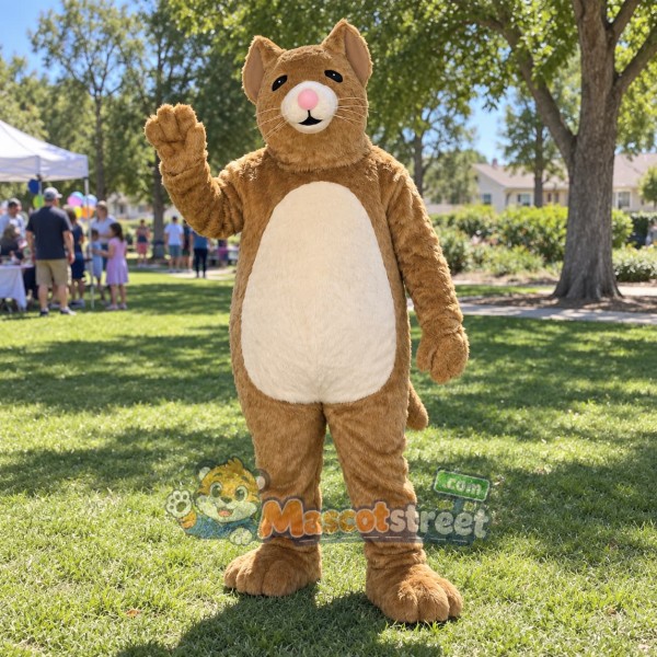 Brown Hamster Mascot Costume