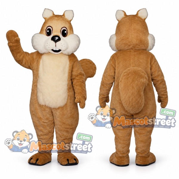 Brown Squirrel Mascot Costume