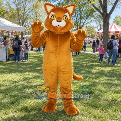 Orange Cat Mascot Costume Orange Cat Mascot Costume