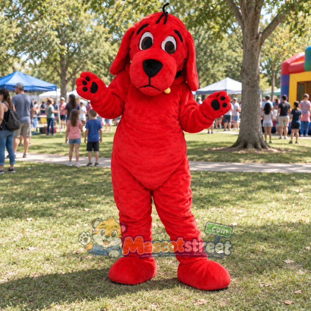 Red Dog Mascot Costume