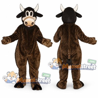 Brown Cow Mascot Costume Brown Cow Mascot Costume