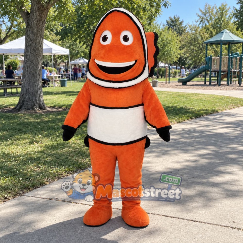 Orange Clownfish Mascot Costume
