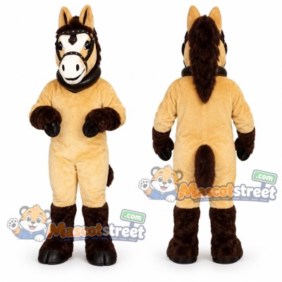 Tan Horse Mascot Costume