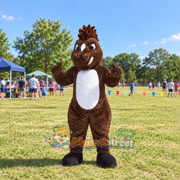 Brown Horse Mascot Costume