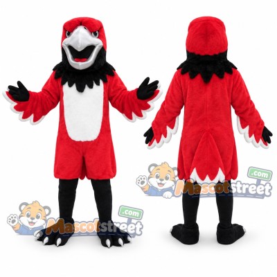 Red Hawk Mascot Costume Red Hawk Mascot Costume