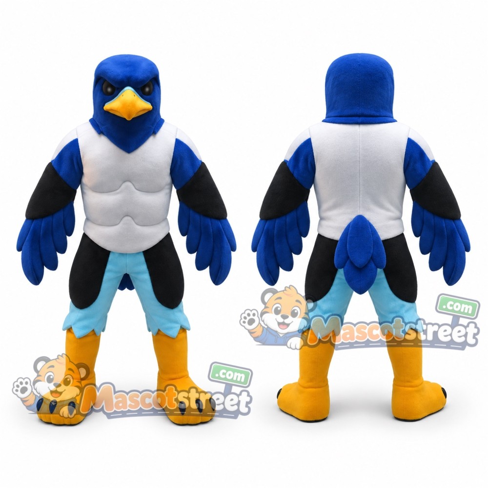 Blue Falcon Mascot Costume Blue Falcon Mascot Costume