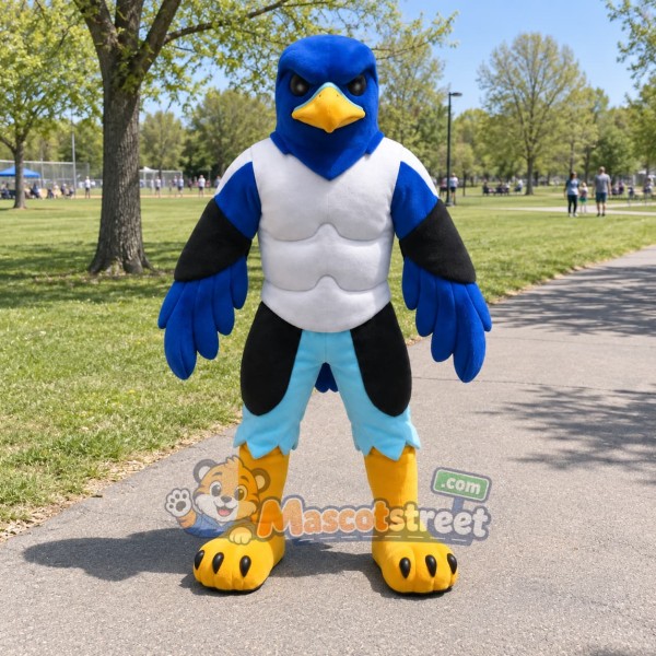 Blue Falcon Mascot Costume Blue Falcon Mascot Costume
