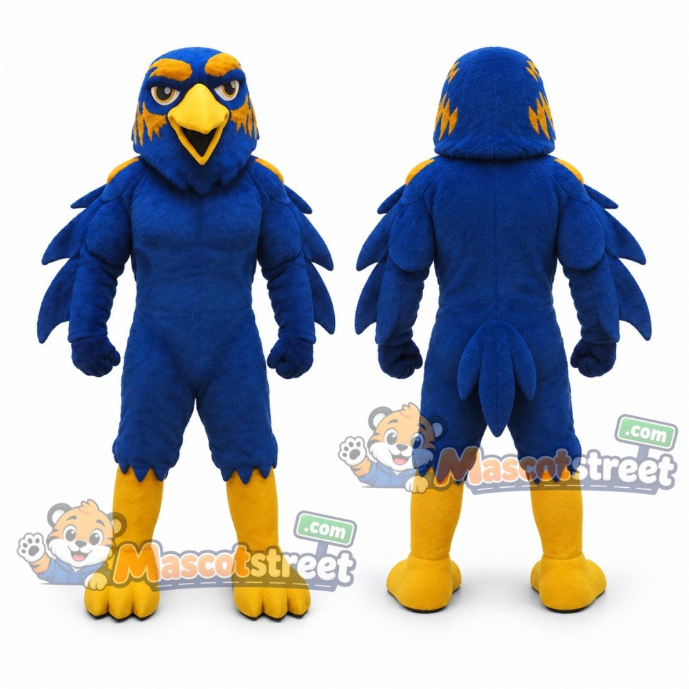 Blue Raven Mascot Costume