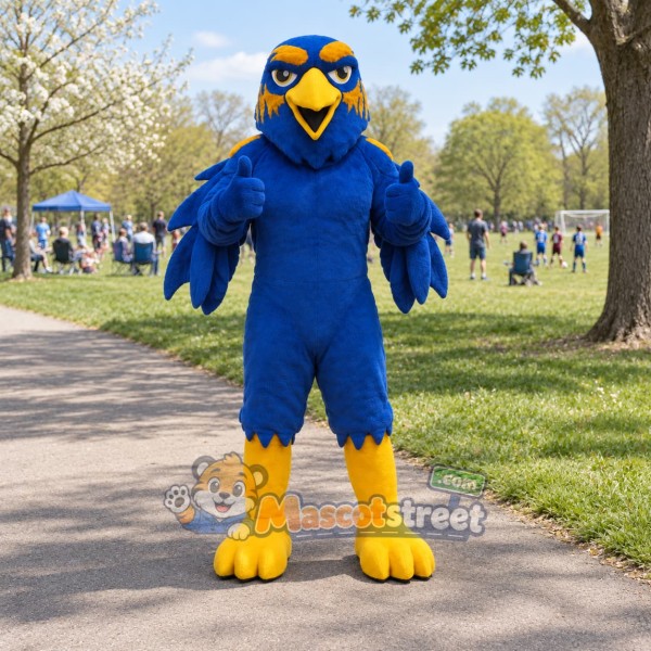 Blue Raven Mascot Costume