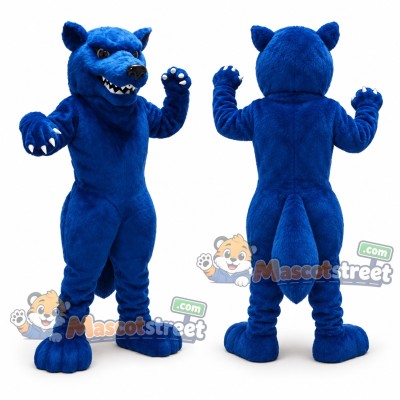 Blue Wolf Mascot Costume