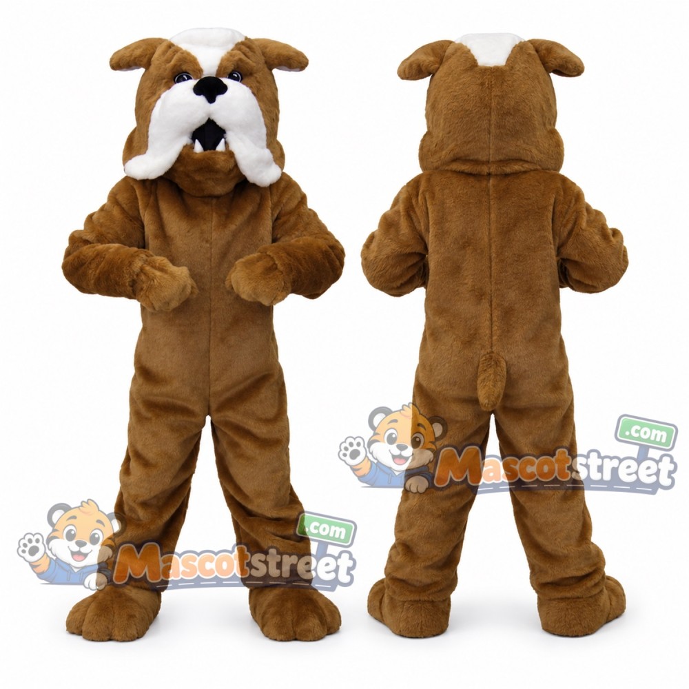 Brown Bulldog Mascot Costume Brown Bulldog Mascot Costume