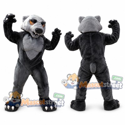 Gray Badger Mascot Costume Gray Badger Mascot Costume