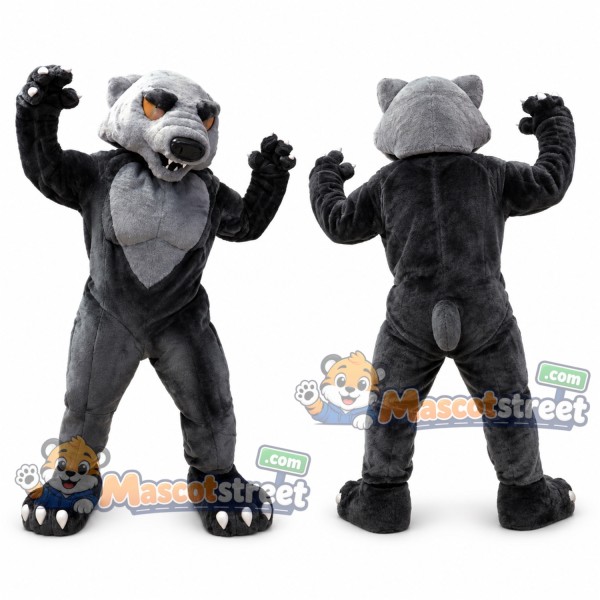 Gray Badger Mascot Costume
