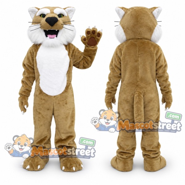 Tan Bobcat Mascot Costume