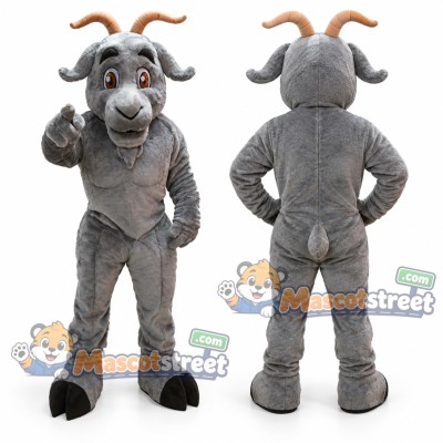 Gray Goat Mascot Costume Gray Goat Mascot Costume
