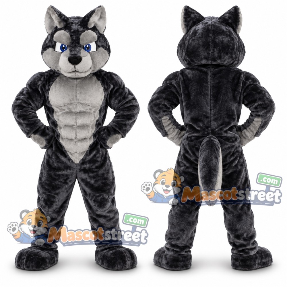 Gray Wolf Mascot Costume