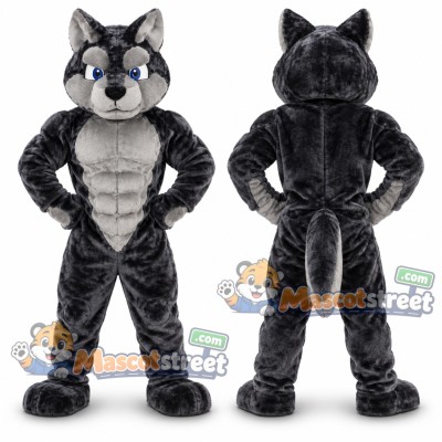 Gray Wolf Mascot Costume