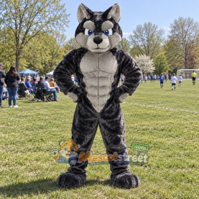 Gray Wolf Mascot Costume