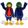 Mallard Duck Mascot Costume with Red Tie