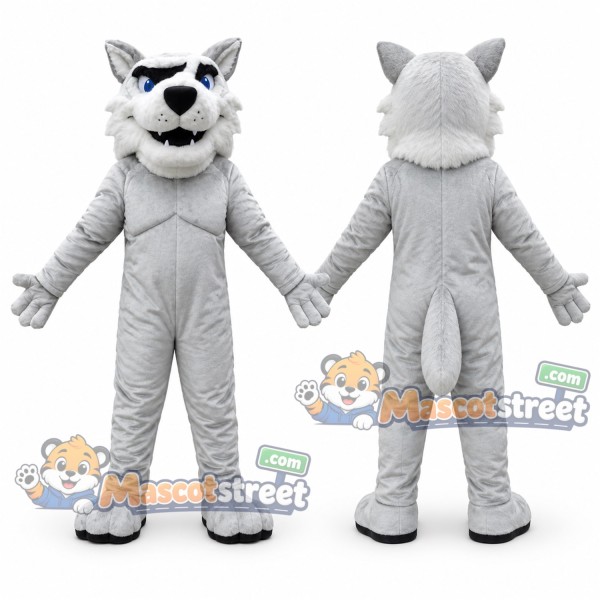 Gray Husky Mascot Costume