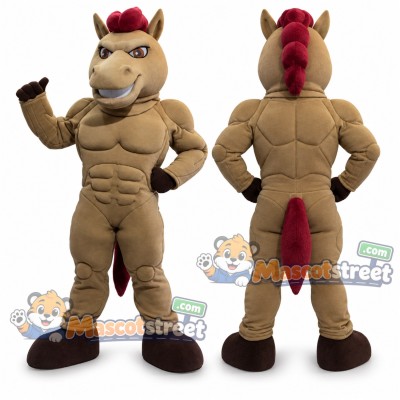 Tan Horse Mascot Costume