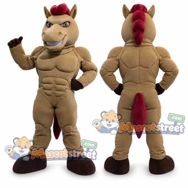 Tan Horse Mascot Costume