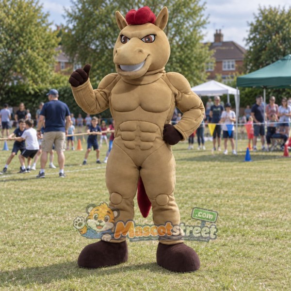 Tan Horse Mascot Costume