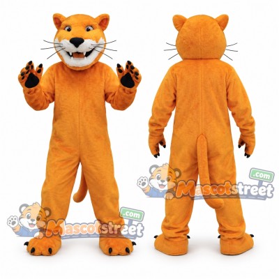 Orange Cougar Mascot Costume Orange Cougar Mascot Costume