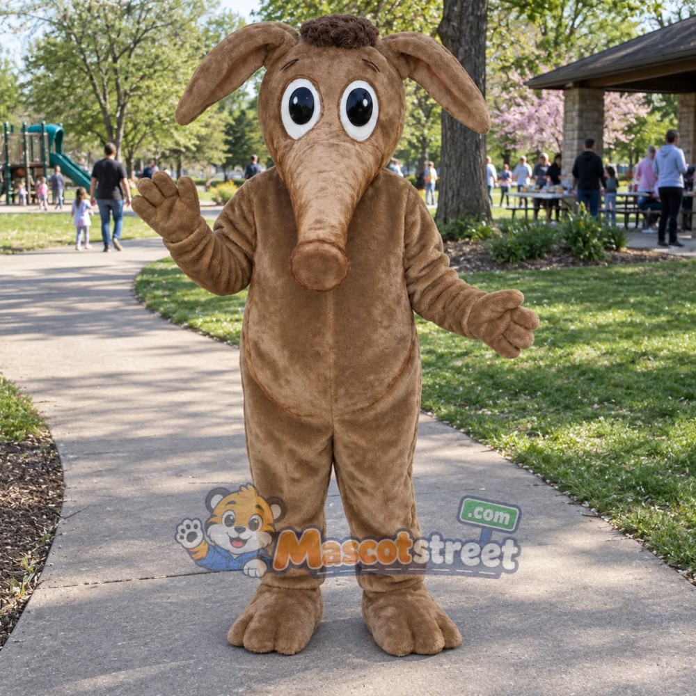 Brown Aardvark Mascot Costume Brown Aardvark Mascot Costume
