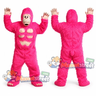 Pink Gorilla Mascot Costume Pink Gorilla Mascot Costume