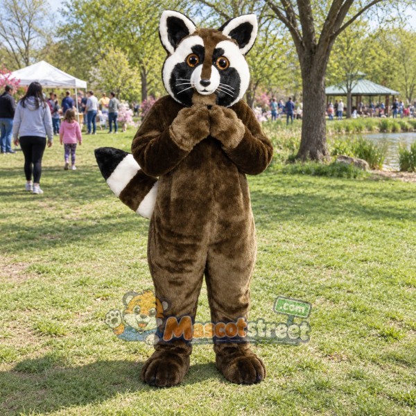 Brown Raccoon Mascot Costume