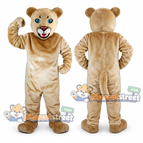 Tan Cougar Mascot Costume