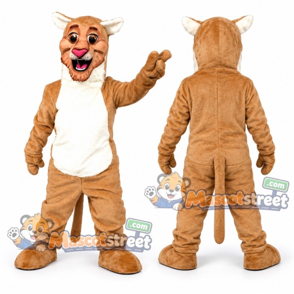Tan Cougar Mascot Costume