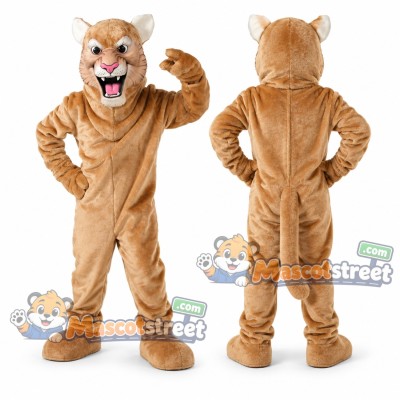 Tan Cougar Mascot Costume Tan Cougar Mascot Costume