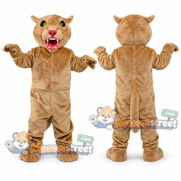 Tan Cougar Mascot Costume