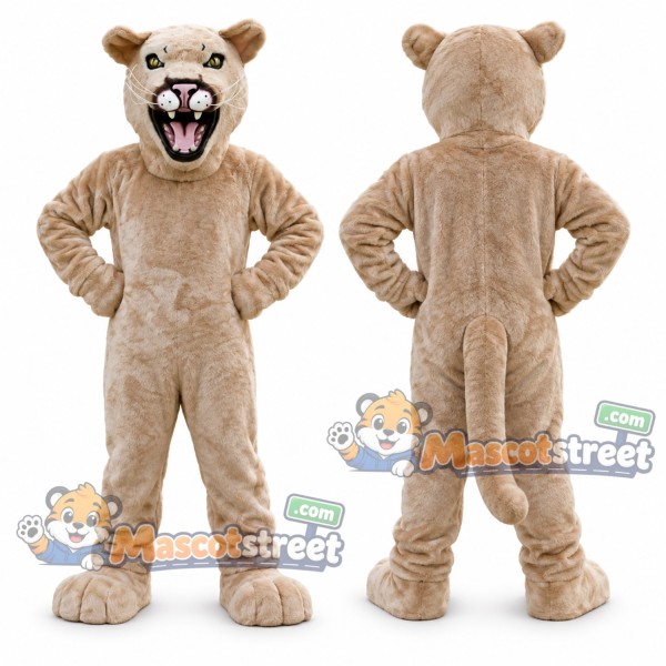 Tan Cougar Mascot Costume
