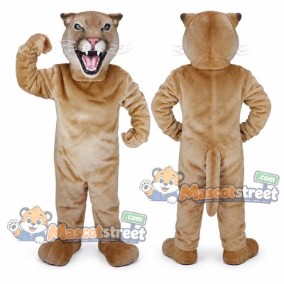 Tan Cougar Mascot Costume Tan Cougar Mascot Costume